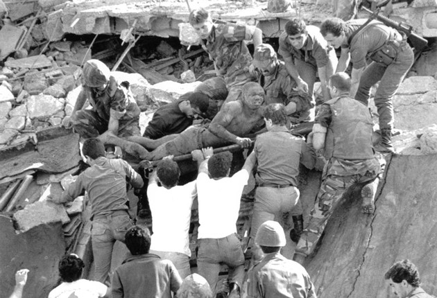 ▲ 헤즈볼라는 1983년 10월 23일 레바논 베이루트의 美해병기지에 자살공격을 감행했다. 이 테러로 미군 241명이 숨졌다.