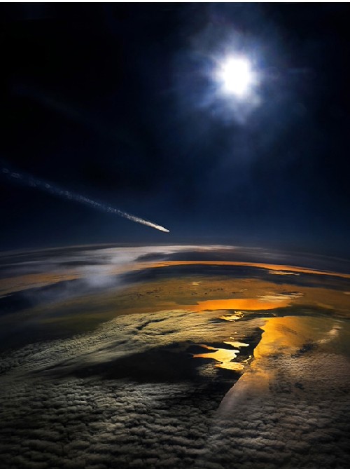 ▲ 믿기 힘든 유성 사진이 화제가 되고 있다. ⓒ 온라인 커뮤니티