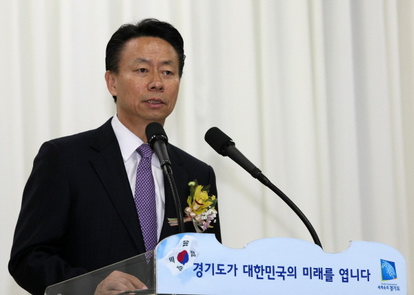 ▲ 21일 오전 경기도청 제1회의실에서 열린 이임식에서 유연채 정무부지사가 이임사를 하고 있다.ⓒ