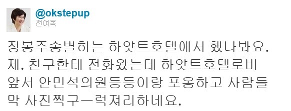 ▲ 전여옥 트위터 화면 캡처