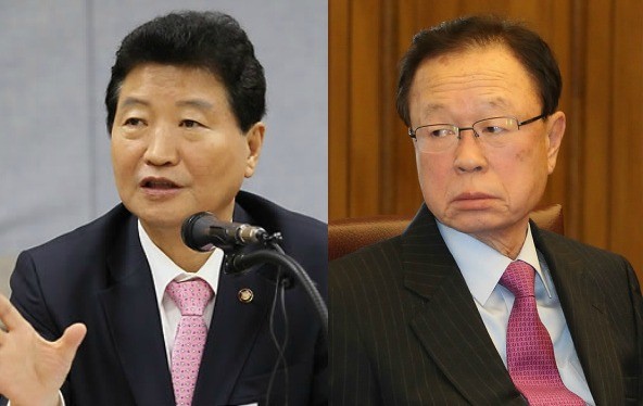 ▲ 박희태 국회의장(우)과 한나라당 안상수 전 대표 ⓒ연합뉴스