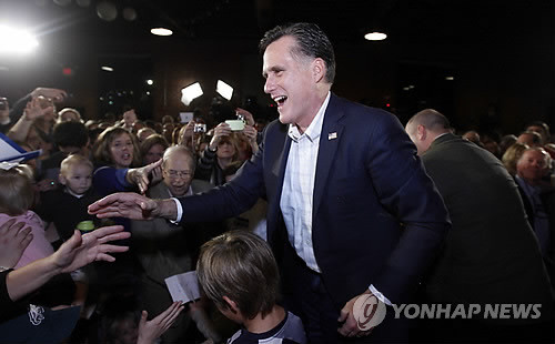 ▲ 사우스캐롤라이나에서 유세중인 롬니.(연합뉴스)