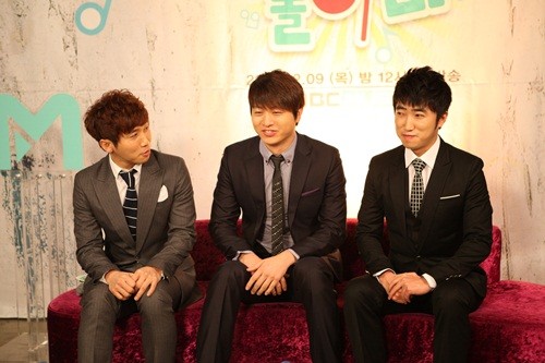 ▲ 개그맨 유세윤, 유상무, 장동민이 음악방송 MC를 맡게 된 소감을 전했다. ⓒ MBC플러스