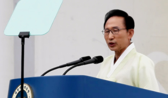 ▲ 이명박 대통령은 2010년 8월 15일 경축사에서 집권 후반기 국정 운영의 핵심가치로 공정사회를 제시했다. ⓒ  연합뉴스