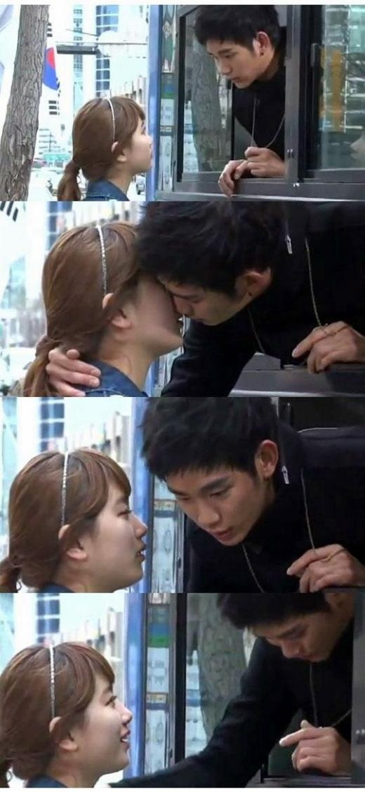 ▲ ‘수지 키스 리허설’ 영상이 화제다. ⓒ 온라인 커뮤니티