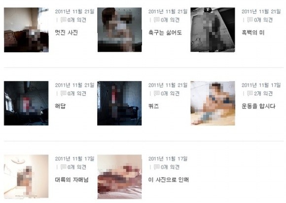 ▲ 딴지일보 사건과 실화 항목에 올라와 있는 게시물들. 청소년들도 자유롭게 들락거릴 수 있는 사이트에 성인물 방불케하는 사진이 버젓이 게재되어 있다. ⓒ 캡쳐화면