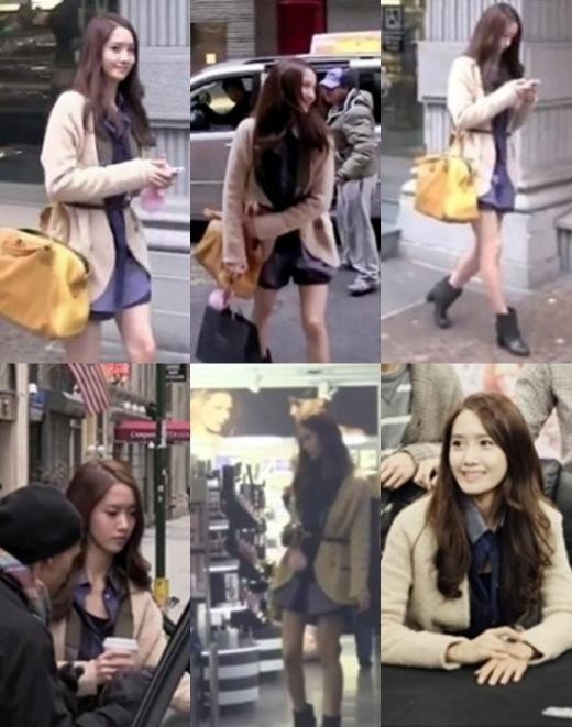 ▲ 소녀시대 윤아의 뼈벅지가 화제다.  ⓒ 온라인 커뮤니티