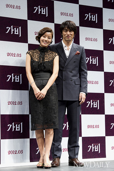 ▲ '가비'(감독 장윤현) 제작보고회에 참석한 유선, 주진모ⓒ양호상 기자