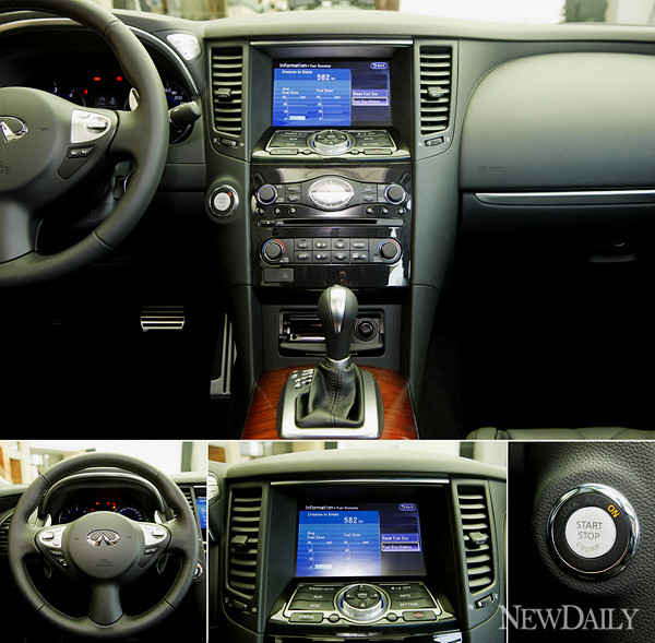 ▲ 인피니티 FX30d의 럭셔리한 실내 디자인 ⓒ양호상 기자