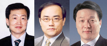 ▲ 왼쪽부터 안호영, 김성한, 김병국 내정자ⓒ뉴데일리