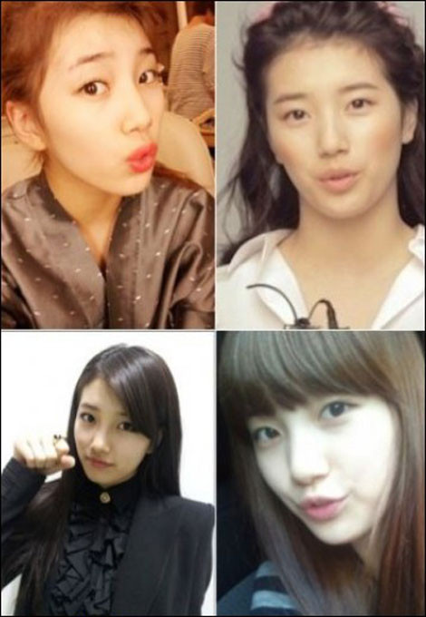 ▲ 미쓰에이 수지 앞머리의 위력이 입증됐다. ⓒ 온라인 커뮤니티