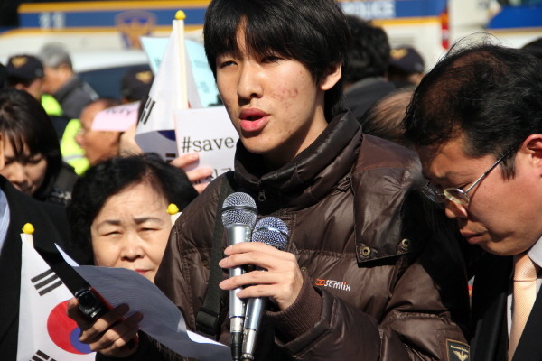 ▲ 자유선진당 박선영 의원이 단식 농성을 벌이던 텐트 안. ⓒ뉴데일리