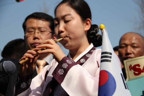 ▲ 자유선진당 박선영 의원이 단식 농성을 벌이던 텐트 안. ⓒ뉴데일리