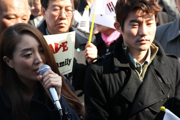 ▲ 자유선진당 박선영 의원이 단식 농성을 벌이던 텐트 안. ⓒ뉴데일리