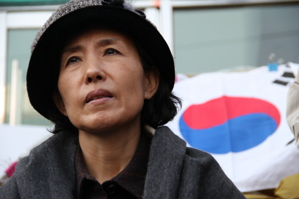 ▲ 자유선진당 박선영 의원이 단식 농성을 벌이던 텐트 안. ⓒ뉴데일리