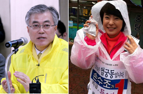 ▲ 부산 사상에서 맞붙는 민주통합당 문재인 후보(좌)와 새누리당 손수조 후보 ⓒ연합뉴스, 손수조 후보 블로그