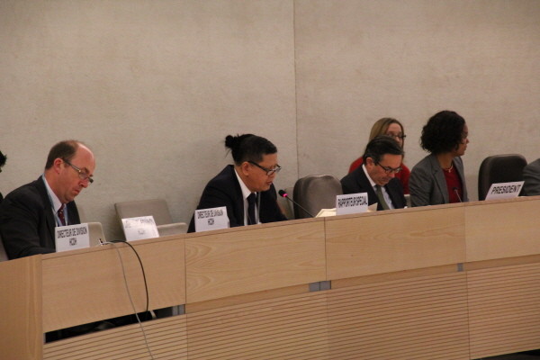 ▲ 마르주끼 다루스만 유엔 북한인권특별보고관이 북한 인권실태에 대한 보고를 하고 있다. ⓒ뉴데일리