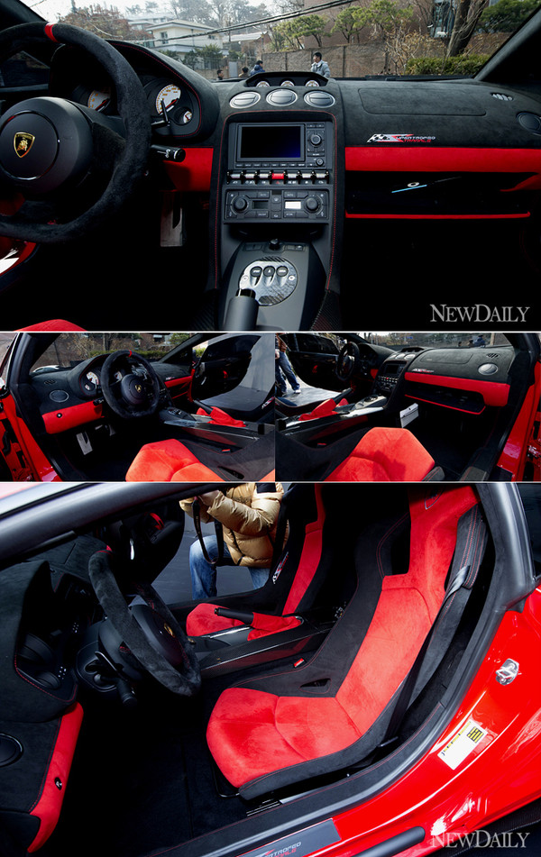 ▲ 세계의 150만대 한정판 람보르기니, '가야르도 LP570-4 슈퍼 트로페오 스트라달레' 내부ⓒ양호상 기자