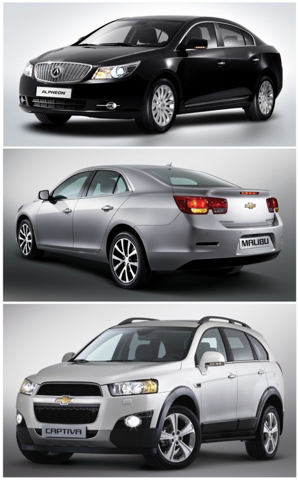 ▲ 위에서 부터 알페몬, 말리부, 캡티바.