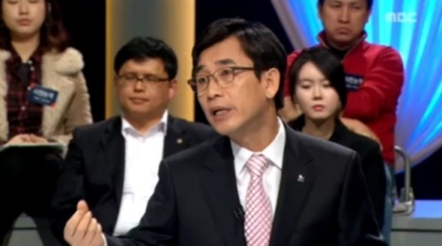 ▲ 논란이 된 유시민 통합진보당 공동대표의 MBC100분 토론 출연 장면 ⓒ 캡쳐화면