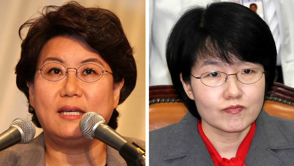 ▲ 새누리당 이혜훈 총선 종합상황실장(좌)과 통합민주당 박선숙 사무총장 ⓒ연합뉴스