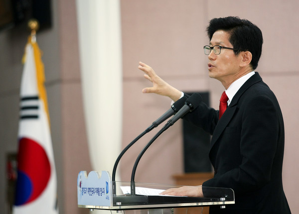 ▲ 김문수 경기도지사가 2일 경기도청에서 월례조례를 주재하고 있다. ⓒ 뉴데일리