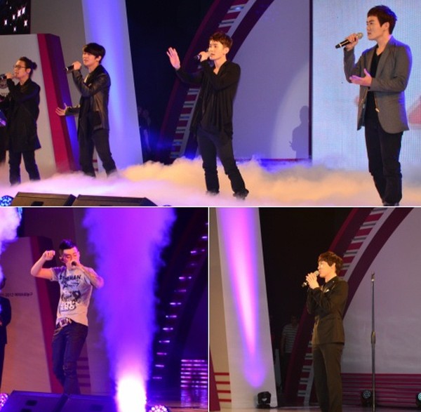 ▲ 노을(위), 아래 오른쪽 박재범, 왼쪽 존 박.