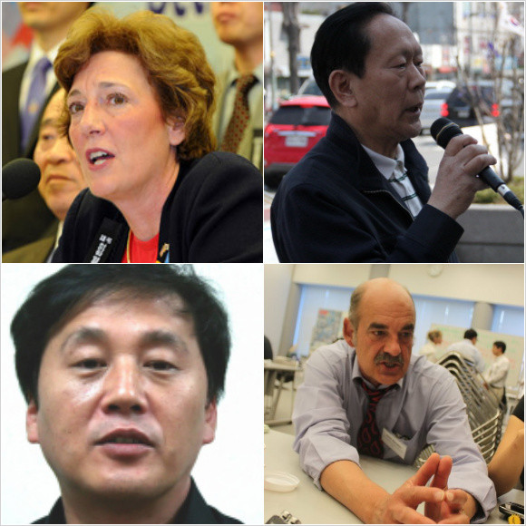 ▲ (사진 왼쪽 위부터 시계방향) 북한자유연합 수잔 숄티 대표, 북한민주화위원회 홍순경 위원장, 자유북한방송 김성민 대표, 국제사면위원회 잭 렌들러 북한전담관