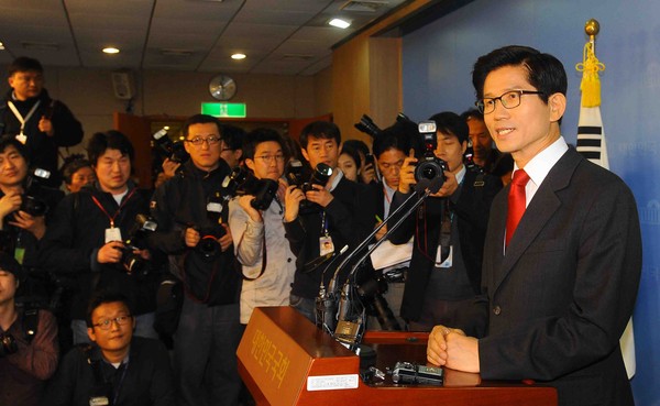 ▲ 김문수 경기도지사가 22일 국회에서 기자회견을 갖고 대선 출마를 선언했다. ⓒ 뉴데일리