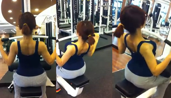 ▲ 개그우먼 곽현화가 등근육을 자랑했다. ⓒ 곽현화 트위터