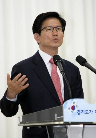 ▲ 김문수 경기도지사가 4일 경기도청 월례조회에서 발언하고 있다. ⓒ 뉴데일리