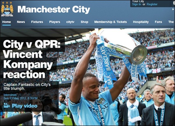 ▲ 44년 만에 우승한 맨체스터 시티ⓒ맨시티 공식 홈페이지