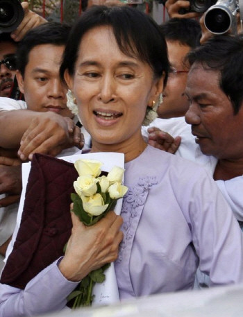 ▲ 지난 아웅산 수치 여사 ⓒ 연합뉴스