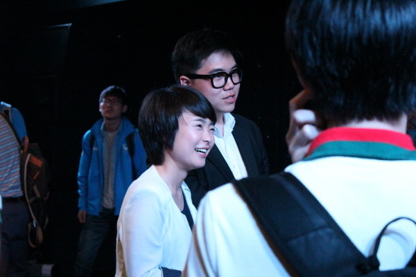 ▲ 손수조 부산 사상구 당협위원장이 이준석 비대위원과의 러브라인을 묻는 질문에 