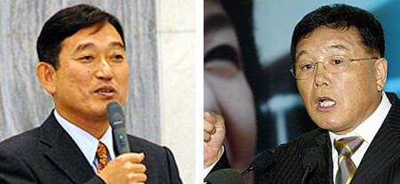 ▲ 간첩으로 알려진 통진당 비례대표 18번 강종헌씨(우)와 강씨의 정체를 폭로한 김현장씨 ⓒ조선닷컴