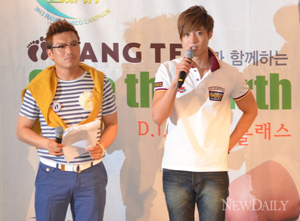 ▲ 왼쪽부터 MC 딩동, 김현중.ⓒ윤희성 기자