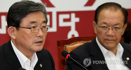 ▲ 25일 국회에서 열린 새누리당 최고위원회의에서 발언하고 있는 이한구 원내대표 ⓒ연합뉴스