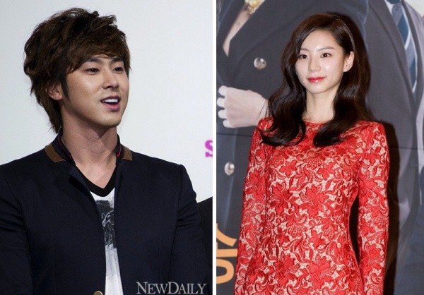 ▲ 가수 유노윤호와 배우 박수진.  ⓒ 뉴데일리