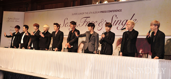 ▲ 슈퍼주니어 멤버들.ⓒ정상윤 기자