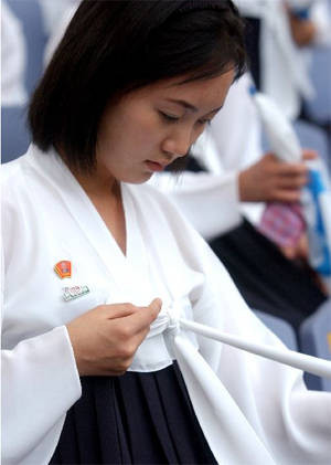 ▲ 한국에 방문했던 북한의 미녀응원단원.