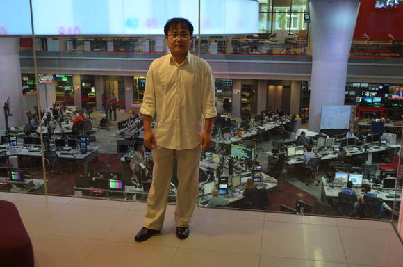 ▲ 완공 일주일 밖에 안 된 영국 BBC 방송국 신청사 내부.ⓒ뉴포커스