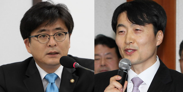 ▲ 통합진보당 신당권파 측 박원석 의원(좌)과 구당권파 실세인 이석기 의원 ⓒ연합뉴스