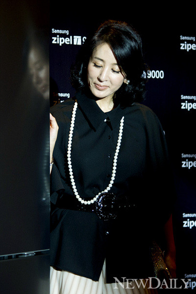 ▲ 삼성 지펠 T9000 런칭 쇼에 참석한 이혜숙ⓒ양호상기자