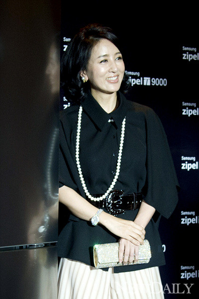 ▲ 삼성 지펠 T9000 런칭 쇼에 참석한 이혜숙ⓒ양호상기자