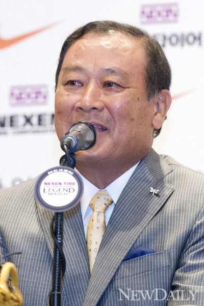 ▲ '레전드매치' 기자회견에 참석한 일본레전드팀 감독 후지타 타이라ⓒ양호상기자