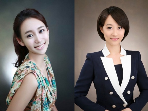 ▲ 왼쪽부터 박지영, 윤재인 아나운서.