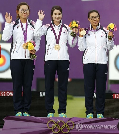 ▲ 왼쪽부터 최현주, 기보배, 이성진.