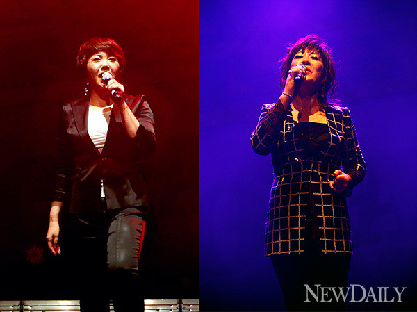 ▲ 뮤지컬 '메노포즈' (왼쪽) 이은하, 노사연ⓒ양호상기자