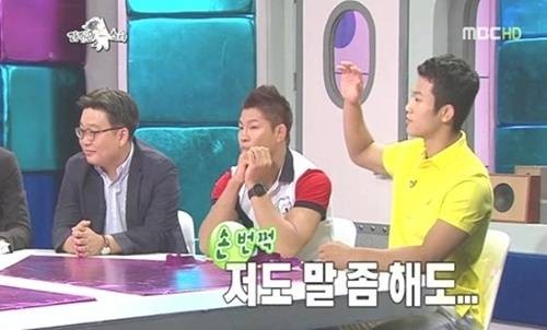 ▲ 2012 런던올림픽 유도 대표선수 김재범, 조준호가 라디오스타에 출연해 재치있는 입담을 과시했다.ⓒ 라디오스타 방송화면 캡쳐