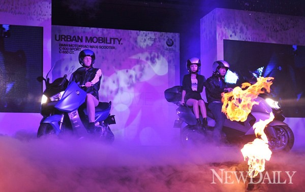 ▲ BMW 스쿠터가 공개 되기 전 사전행사 ⓒ 정상윤